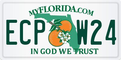 FL license plate ECPW24