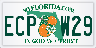 FL license plate ECPW29