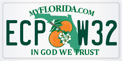 FL license plate ECPW32