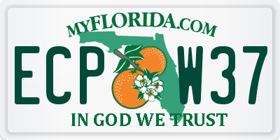 FL license plate ECPW37