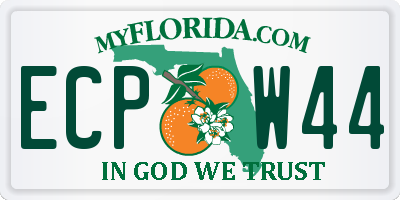 FL license plate ECPW44