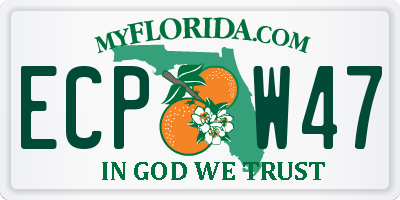 FL license plate ECPW47