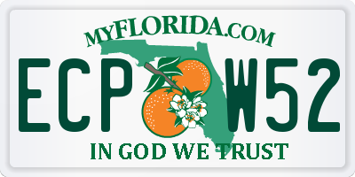 FL license plate ECPW52