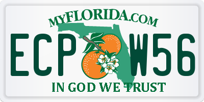 FL license plate ECPW56