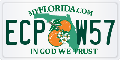 FL license plate ECPW57