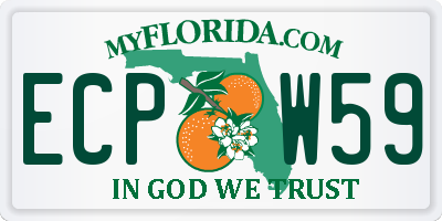 FL license plate ECPW59