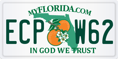 FL license plate ECPW62