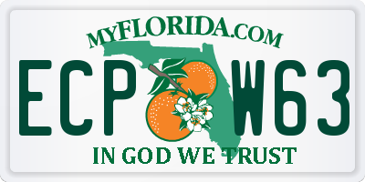 FL license plate ECPW63