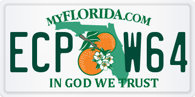 FL license plate ECPW64
