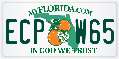 FL license plate ECPW65