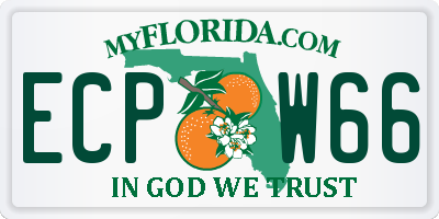 FL license plate ECPW66