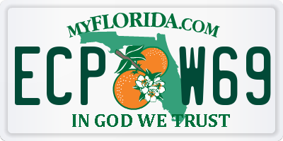 FL license plate ECPW69
