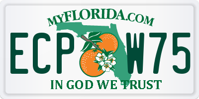 FL license plate ECPW75