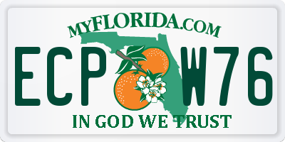 FL license plate ECPW76