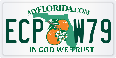 FL license plate ECPW79