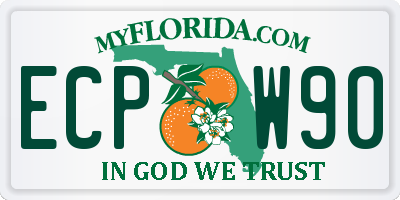 FL license plate ECPW90