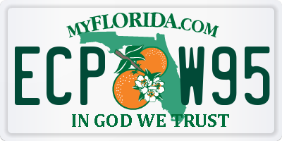 FL license plate ECPW95