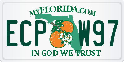 FL license plate ECPW97