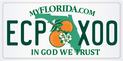 FL license plate ECPX00