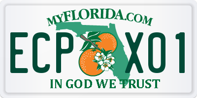 FL license plate ECPX01