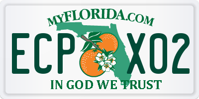 FL license plate ECPX02