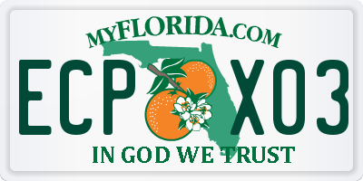 FL license plate ECPX03