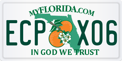 FL license plate ECPX06