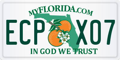 FL license plate ECPX07