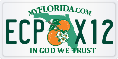 FL license plate ECPX12