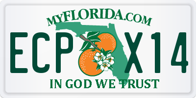 FL license plate ECPX14