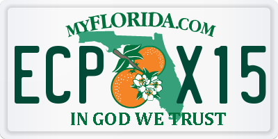 FL license plate ECPX15