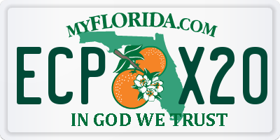 FL license plate ECPX20