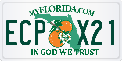 FL license plate ECPX21