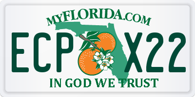 FL license plate ECPX22