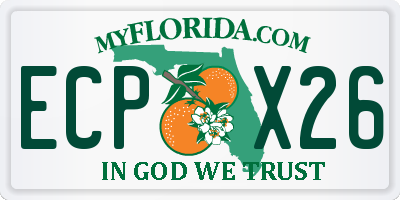 FL license plate ECPX26