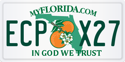 FL license plate ECPX27