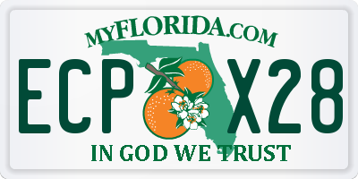 FL license plate ECPX28
