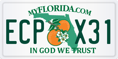 FL license plate ECPX31