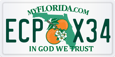 FL license plate ECPX34