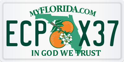 FL license plate ECPX37