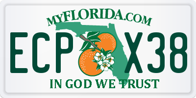 FL license plate ECPX38