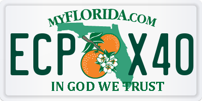 FL license plate ECPX40