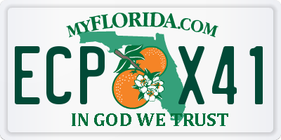 FL license plate ECPX41