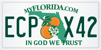 FL license plate ECPX42
