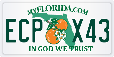 FL license plate ECPX43