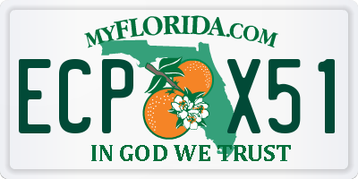 FL license plate ECPX51