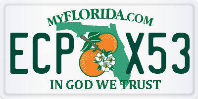 FL license plate ECPX53
