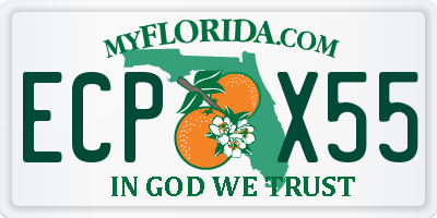 FL license plate ECPX55