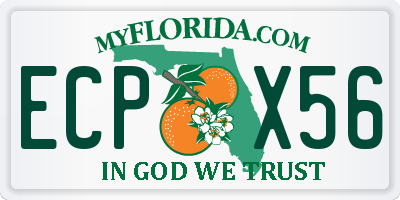 FL license plate ECPX56