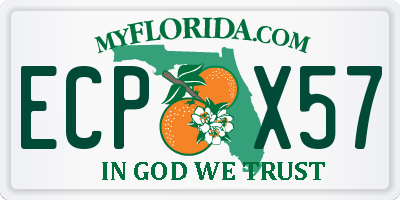 FL license plate ECPX57